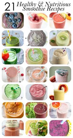 healthy and nutritious smoothie recipes