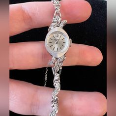 Vintage 14k White Gold Benrus Watch Dainty Watches, Benrus Watch, Watches For Women, Christmas List, Silver Watch, Vintage Watches, Gold Watch, Accessories Watches, Womens Watches