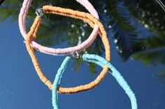 A clay bead necklace hang strung by me. Comes in ocean blue, sherbet orange, and flamingo pink. Closed with crimp bead and lobster claw for durability. Perfect necklace for the summer aesthetic and looks amazing in beach pictures.   FREE shipping if you spend $35+ AND on any additional items!! If you have any questions please message me! Pink Shell Necklace, Beachy Girl, Beachy Necklace, Clay Bead Necklace, Green Aventurine Stone, Boho Beachy, Moon And Star Earrings, Jewelry Beach, Flamingo Pink