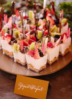 a plate with desserts on top of it and an instagramr for the photo