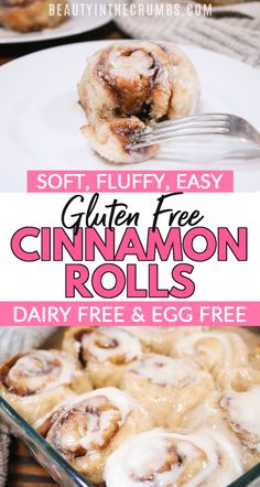 soft, fluffy, warm gluten - free cinnamon buns are the perfect breakfast treat