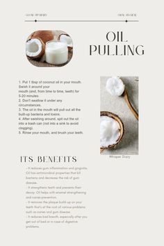 Gum Inflammation, Coconut Oil Pulling, Feminine Health, Oral Care Routine, Oil Pulling, Teeth Care, Oral Health Care, Body Care Routine, Healthy Lifestyle Inspiration