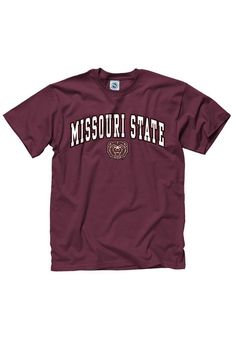 Missouri State Bears Youth Maroon Arch Short Sleeve T-Shirt, Maroon, 100% COTTON, Size M Collegiate Crew Neck T-shirt With Graphic Print, Collegiate Graphic Print Crew Neck T-shirt, Collegiate Relaxed Fit Graphic T-shirt, Collegiate Short Sleeve Shirt With Graphic Print, Collegiate T-shirt With Text Print In Relaxed Fit, Collegiate Style Relaxed Fit Screen Print T-shirt, Collegiate Relaxed Fit T-shirt With Screen Print, Collegiate Text Print T-shirt With Relaxed Fit, Basic College T-shirt With Logo Print