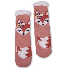 Women's Fox Cozy Warmer Slipper Socks with Sherpa Lining Cozy Indoor Slippers, Warm Cozy One Size Socks, Cozy Warm One Size Socks, Warm Cozy One-size Socks, Cozy Warm One-size Socks, Soft Indoor Socks For Winter, Cozy Super Soft Indoor Socks, Warm Cozy Socks For Indoor Use, Cozy Warm Socks For Indoor Use