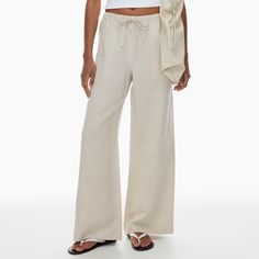 Nwt. Never Worn, No Damage Or Defects. Just A Bit Too Big On Me (I’m Typically A M/L) And I Missed The Return Window. The Perfect Length And Weight! Purchased At Aritzia. Casual Cream Loungewear Pants, Cream Casual Loungewear Pants, Casual Cream Lounge Pants, Casual Cream Pants For Loungewear, Cream High-waisted Linen Pants, High-waisted Cream Linen Pants, Casual Cream Bottoms For Loungewear, Beige Linen Loungewear Bottoms, Spring Beige Loungewear Pants