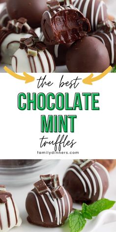 the best chocolate mint truffles are made with only 3 ingredients and they're so good to eat