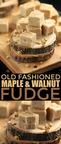 old fashioned maple and walnut fudge is the perfect dessert for any fall occasion