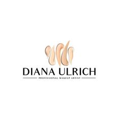 the logo for diana urrichi, a professional makeup artist and hair stylist