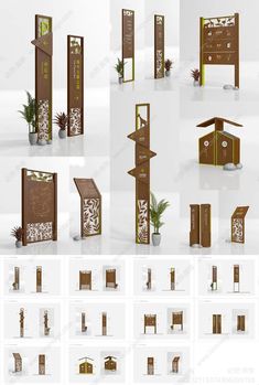 an assortment of different types of furniture and decor in various stages of construction, including the doors