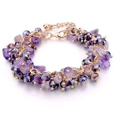 Amethyst Chips & Austrian Crystal Beads Gold Electroplated Bracelet. Measures 6” + 2.5” Extender, So Can Fit Most Wrist Sizes From Small To Large. Purple Amethyst Chips Are A Mixture Of Darker To Lighter Purple. Very Pretty Unique Bracelet! New Condition And Comes In A Gift Pouch. Bundle & Save: Bundle 2 Or More Items For A Private Discount Next Day Shipping On All Orders 5 Star Rated Poshmark Ambassador Adjustable Amethyst Jewelry With Colorful Beads, Purple Crystal Beaded Bracelets As Gift, Purple Amethyst Jewelry For Parties, Bohemian Purple Crystal Bracelet For Party, Adjustable Purple Beaded Bracelets With Stones, Purple Crystal Bracelet For Party, Purple Beaded Crystal Bracelet For Jewelry Making, Purple Beaded Bracelets With Stones As A Gift, Purple Beaded Bracelets With Stones For Gifts