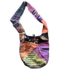 Boho Purse Women’s Multi-Color Crossbody Messenger Bag Cotton Nepal Boutique | eBay Casual Multicolor Patchwork Hobo Bag, Casual Patchwork Shoulder Bag, Trendy Festival Crossbody Bags, Summer Multicolor Patchwork Bag, Multicolor Cotton Bag With Pockets, Summer Travel Shoulder Bag With Patchwork, Multicolor Cotton Bags With Pockets, Trendy Multicolor Shoulder Bag With Pockets, Casual Patchwork Crossbody Shoulder Bag