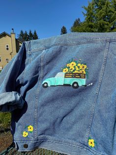 These are completely custom painted denim jackets = whatever design you want! -done with Tulip soft matte fabric paint -completely machine washable -these jackets are secondhand, so sizes are extremely limited based on what I can find Painted Denim Jacket, Matte Fabric, Painted Denim, Custom Painted, Fabric Paint, Denim Jackets, Custom Paint, Gender Neutral, Denim Jacket