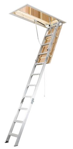 a ladder that is attached to the side of a building