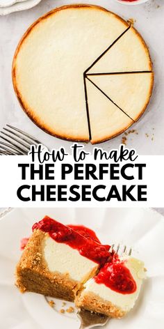 how to make the perfect cheesecake on a paper plate with a fork and knife