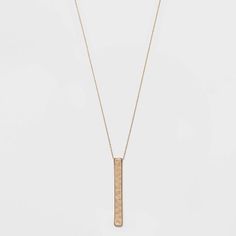 Hammered Bar Pendant Necklace - Universal Thread™ Antique Gold : Target Simple Pendant Necklace, Scrap Gold, Multi Necklace, Simple Pendant, Pendant Necklace Simple, Bar Pendant Necklace, Solitaire Necklace, Silver Bullion, Diamond Solitaire Necklace