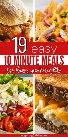 the top ten easy meals for busy weeknights