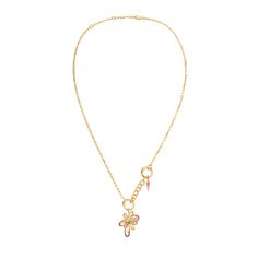 Opt for something bold and unique this season with a charm that's sure to turn heads. This stunning flower charm is the perfect addition to either a chain link necklace or bracelet from the Pop Charms collection. Crafted from 925 sterling silver with 14kt gold plating and paired with rows of sparkling coloured cubic zirconia stones, the flower is finished with a super-cute black enamel smiley face that'll make your day. • Material: 14kt gold plated on sterling silver with corundum and nano stone Charms Collection, Pink Charm, Gold Waves, Happy Flowers, Pink Necklace, Sterling Silver Flowers, Flower Charm, Everyday Jewelry, Chain Link Necklace