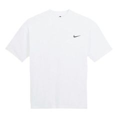 Nike x Stussy  LogoT DV1774-100 (Men's/Crossover/Round Neck/Short Sleeve/U.S. Edition) Nike X Stussy, Nike T, Wide World, Nike Tshirt, Crossover, Round Neck, Nike, T Shirt, White