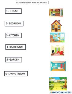 worksheet for kids to learn how to read the house