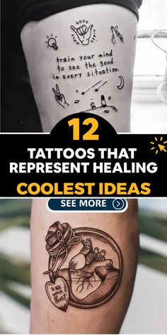 tattoos that represent health and the words coolest ideas see more on this page below