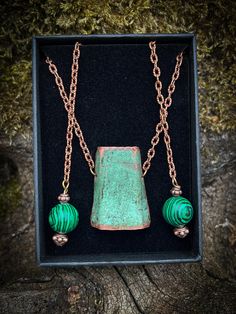 Repurposed turquoise patinated copper face/nose chain jewelry Textured copper chain goes behind the ears  2 malachite and decorative copper beads dangle on each sides  Here is a chance to own a bit of Irish heritage 😆 This copper was removed from an old roof renovation of The Glebe, Annamoe, Co Wicklow by my partner @slate_specialists_ireland_ltd_  Legendary film director John Boorman's Wicklow home, where Sean Connery and Lee Marvin came for dinner 😃  #copper #patinatedcopper #copperjewelry # Roof Renovation, Nose Chain, Face Chain, Lee Marvin, Chain Jewellery, Industrial Jewelry, Irish Heritage, Sean Connery, Nose Ring Stud