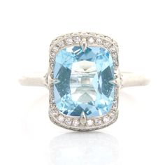 RINGS – YI COLLECTION Luxury Cushion Cut Diamond Topaz Ring, Luxury Blue Topaz Cushion Cut Ring, Luxury Diamond Topaz Ring With Cushion Cut, Formal Light Blue Diamond Ring, Timeless Blue Topaz Gemstone Ring, Luxury Blue Topaz Ring With Diamond Accents, Luxury Halo Topaz Ring, Heirloom Blue Topaz Ring With Center Stone, Luxury Blue Topaz Halo Ring