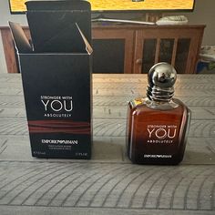 Brand New Rare Hard To Find In The Us. Perfume Stronger With You Absolutely Smell Amazing. For Men Original! Stronger With You Perfume, Stronger With You Absolutely, Perfume Collection Men, Parfum For Man, Armani Parfum, Cologne Collection, Men Over 50, Armani Grey, Drip Outfit Men