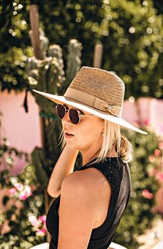 Our Palm Desert Panama fit in perfectly on our latest road trip photo shoot. Stunning, classic, chic - everything you've ever wanted in a hat. Featuring a molded crown with a pinched 10cm brim and hand woven straw, it's crystallized on the tone on tone ribbon with a simple Swarovski rivet. - 4" brim - Adjustable inner drawstring for custom sizing Summer Fedora With Short Brim For Everyday, Elegant Flat Brim Sun Hat For Travel, Elegant Travel Sun Hat With Curved Brim, Elegant Straw Hat With Curved Brim For Travel, Chic Wide Brim Panama Hat In Toquilla Straw, Chic Short Brim Panama Hat In Toquilla Straw, Chic Panama Hat With Short Brim In Toquilla Straw, Chic Toquilla Straw Panama Hat With Short Brim, Chic Toquilla Straw Panama Hat With Wide Brim