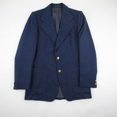 YSL Yves Saint Laurent Sport Coat Blazer Jacket Navy Lined Two Button Front Description: Size: N/A - Contact me for sizing Style: Sport Coat Color: Navy Pattern: Solid Material: Wool Condition: Very good condition Sizing: Chest: 45cm Waist: 45cm Sleeve: 45cm Shoulder to Shoulder: 40cm Back of collar to back hem 75.5 Made in France Condition: Very good condition with very minimal to no signs of use or wear!  Please contact me if you would like more images Navy Blazer With Button Cuffs, Navy Long Sleeve Blazer With Button Cuffs, Navy Blazer With Button Closure And Suit Collar, Navy Double-breasted Blazer With Pockets, Navy Blazer With Suit Collar And Button Closure, Navy Blazer With Button Closure And Lapel Collar, Navy Blazer With Lapel Collar And Button Closure, Casual Long Sleeve Suits With Buttons, Navy Wool Blazer With Buttons