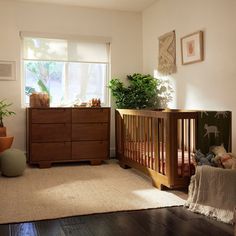 Designed to complement the Yuzu 8-in-1 all-stages, the Yuzu 6-drawer dresser marries form and function with playful arched feet, gently curved corners, and plenty of storage with 6 spacious drawers. Whether you're going for a classic, modern, or eclectic look, this versatile dresser is a perfect statement piece in the nursery. babyletto Color: Natural Walnut | babyletto Yuzu 6-Drawer Dresser 40.0 H x 19.0 W x 48.0 D in brown / green / yellowWood in Natural Walnut | 34" H X 48" W X 19" D | Wayfai Babyletto Yuzu, Junior Bed, Stylish Nursery, Walnut Furniture, Dresser Sets, Convertible Crib, 6 Drawer Dresser, Bedroom Dressers, Natural Walnut