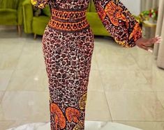 Ahdia Ankara Jumpsuit, African Print Jumpsuit, African Clothing for Women, Ankara Fashion Ankara Clothing, African Jumpsuit - Etsy Nigeria Ankara Blouses, Ankara Dress Designs, Ankara Long Gown, Nigerian Dress, Ankara Long Gown Styles, Dress Ankara, Ankara Dress Styles, African Prom Dresses, African Print Dress Ankara