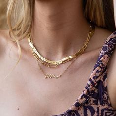 Effortlessly Chic 🖤 Shop now for free shipping Luna Fashion, Herringbone Necklace, Chic Shop, Modern Chic, Summer Jewelry, Elegant Style, Gold Vermeil, Precious Metals, Herringbone