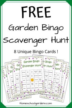 the free garden bingo scavenger hunt