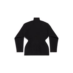 Women's Hourglass Turtleneck Sweater in Black | Balenciaga US Balenciaga Store, Black Balenciaga, Fitted Turtleneck, Turtleneck Sweater, Black Sweaters, Wardrobe Staples, Online Boutique, Balenciaga, Ready To Wear