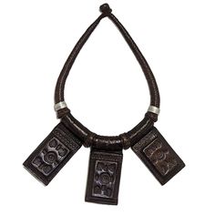 Unisex one of a kind protective custom Gri Gri Tuareg tribal wearable art necklace. Handmade out of leather in Mali. After you wear our necklace with pride, please hang it on a wall. This is a great wall decor and conversation artifact! Protection Necklace, Great Wall, Necklace Handmade, Artifacts, Wearable Art, Wall Decor, Wall, Leather, How To Wear