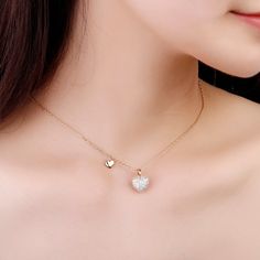 New CZ Zircon Love Heart Drop Earrings For Lover Gift Gold Silvery Chain Summer Necklace Choker Fashion Woman Jewelry SetsModel Number:4001158765697 Woman Jewelry, Cubic Zirconia Jewelry, Women's Jewelry Sets, Heart Drop Earrings, Summer Necklace, Necklace Choker, Fashion Woman, Fashion Classy, Gift For Lover