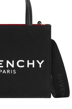 Givenchy mini g-tote shopping bag in black. 48% cotton, 48% linen, 4% polyurethane. Secondary material: 100% calfskin leather. Lining: 100% cotton. Metal pieces: 100% zamac 7.48 in x 6.3 in x 3.15 in Removable Strap, Min: 18.9 in L Fits Iphone 15 Pro Max Made in ITc Black Bags With Logo In Coated Canvas, Black Bags With Logo On Coated Canvas, Black Coated Canvas Bags With Logo, Designer Black Canvas Shoulder Bag, Luxury Black Medium Bags, Luxury Medium Black Bags, Medium Luxury Black Bags, Medium Black Luxury Bags, Medium Black Bag With Detachable Handle