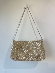 Betsey Johnson Sequins Bow Bag. Great condition, perfect party purse!Approximate Measurements: Width: 12" Height: 6.5" Glamorous Evening Shoulder Bag With Sequins, Luxury Satchel Shoulder Bag For Party, Gold Satchel Bag For Party, Glamorous Sequined Shoulder Bag For Night Out, Party Shoulder Bag, Sequin Bags For Night Out And Party Season, Evening Shoulder Bag, Embellished Crossbody Shoulder Bag For Party, Handheld Sequined Evening Bag For Parties