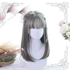 Sweet Long Hair Hime Cut Wig Modakawa Hime Cut, Kawaii Wigs, Cosplay Hair, Kawaii Hairstyles, Anime Hair, Hair Reference, Straight Wig, Bad Hair Day, Bad Hair