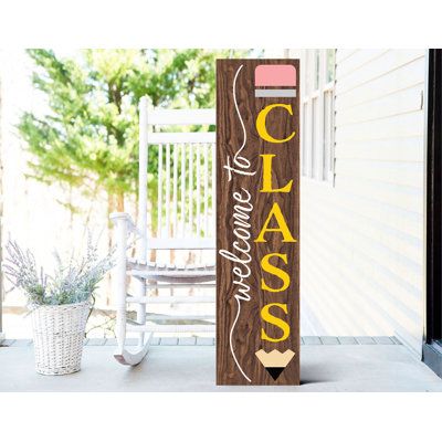 As the summer days fade, and the school bells ring once more, welcome the spirit of learning with our delightful 36-inch "Welcome to Class" Porch Sign. This charming sign is the perfect way to celebrate the start of a new school year, spreading excitement and encouragement to all who visit your home.Key Features: Inviting Back-to-School Greeting: "Welcome to Class" - a cheerful message that captures the essence of the season's anticipation and eagerness to learn. This porch sign extends a warm w Classroom Wall Displays, Back To School Displays, Welcome To Class, School Displays, Classroom Signs, Teacher Signs, Cute School Supplies, Porch Sign, Classroom Walls