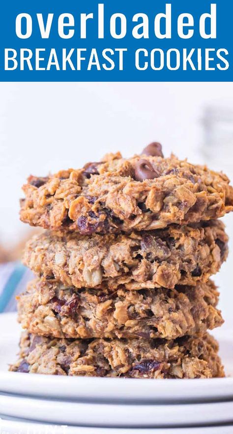 Protein Oatmeal Breakfast Cookies, No Egg High Protein Breakfast, Healthy Breakfast Cookies Protein, High Protein Breakfast No Eggs, Lite Desserts, Peanut Butter Breakfast Bites, Banana Oatmeal Breakfast Cookies, Peanut Butter Breakfast Cookies, Protein Breakfast Cookies