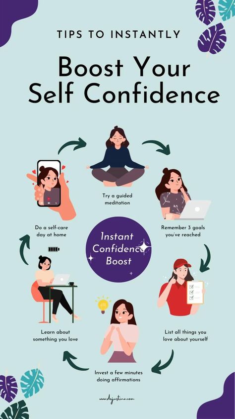 How To Believe, Self Care Bullet Journal, Postive Life Quotes, Personal Improvement, Self Confidence Tips, Confidence Tips, Positive Self Affirmations, Confidence Boost, Self Care Activities