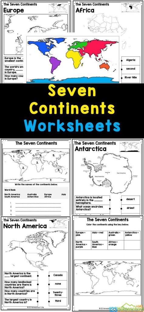 This pack of 7 Continents Printable pages is a great way to work on geography skills. Students will have fun learning about the seven major continents with these free continents and oceans worksheet pdf. Use these maps as part of social studies unit, stand-alond review, or extra pracitce with kindergarten, first grade, 2nd grade, 3rd grade, 4th grade, 5th grade, and 6th grade elementary students. History For 3rd Grade, Minions, 123 Homeschool 4 Me Free Printable, Social Studies 3rd Grade Lesson Plans, 3rd Grade Homeschool Ideas Fun, Maps And Globes Third Grade, Grade 5 Worksheets Free Printables, Grade 3 Homeschool, 2nd Grade Social Studies Curriculum