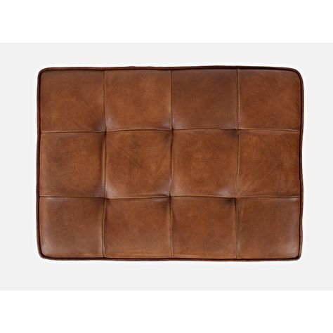 17 Stories Carroll 20" Wide Genuine Leather Tufted Rectangle Standard Ottoman & Reviews | Wayfair.ca Entry Seating, Small Ottoman, Seating Ideas, Accent Ottoman, Rustic Storage, Tufted Ottoman, Old Bricks, Ottoman Stool, Upholstery Cleaner