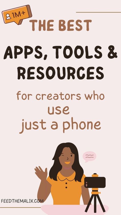 The best apps, tools & resources for content creators who use only phones to shoot engaging video content. I've put together a list of the top apps, tools and gear for those who creators who can't or don't want to use expensive camera gear. From video editing tools to social media widgets, this list of content creator tools will give you the edge you need to create the content you've been dreaming of. I Content Marketing Tips Best Video Making Apps, Creating Video Content, Successful Content Creator, Content Creator Ideas, Expensive Camera, Youtube Hacks, Video Content Marketing, Content Marketing Tools, Content Creation Tools