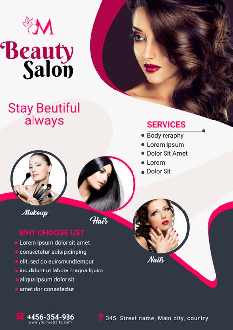 Beauty Parlour Banner Design, Beauty Ads Design, Hair Poster Design, Beauty Salon Flyer, Beauty Salon Marketing, Makeup Poster, Hair Poster, Flex Banner Design, Beauty Salon Posters