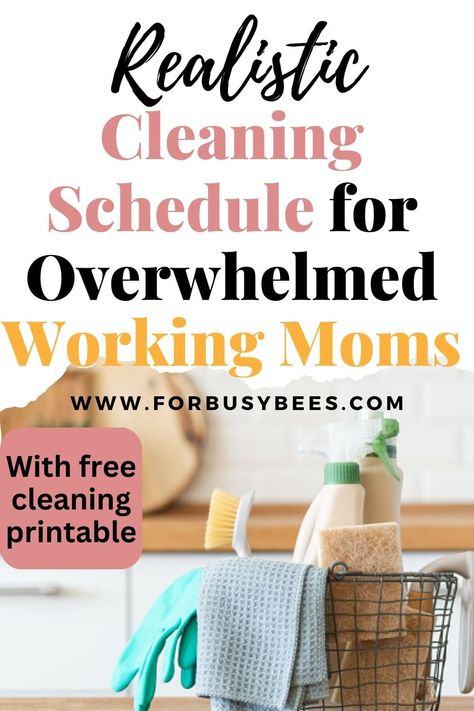 Realistic cleaning schedule for working mom - For Busy Bee's Weekly Chore Chart For Adults, Schedule For Working Mom, Cleaning Schedule For Working Mom, Mom Cleaning Schedule, Chore Chart For Adults, Realistic Cleaning Schedule, Working Mom Cleaning Schedule, Easy Cleaning Schedule, Chore Schedule