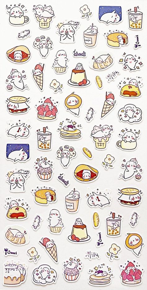 Sweet seal stickers from Nekoni. 1 sheet supplied. ꒰ *ᴗ*꒱ Thank you for your interest (˃ᴗ˂) ♥ free shipping when you treat yourself to £10 worth of goodies! ♥ surprise freebie with every order! ♥ parcels packed n posted asap! ♥ lots more good stuff added all the time! Good Stickers, Sticker Printable, Journaling Stickers, Journal Notes, Bullet Journal Notes, Seal Sticker, Kawaii Stickers, Anime Stickers, Sticker Collection