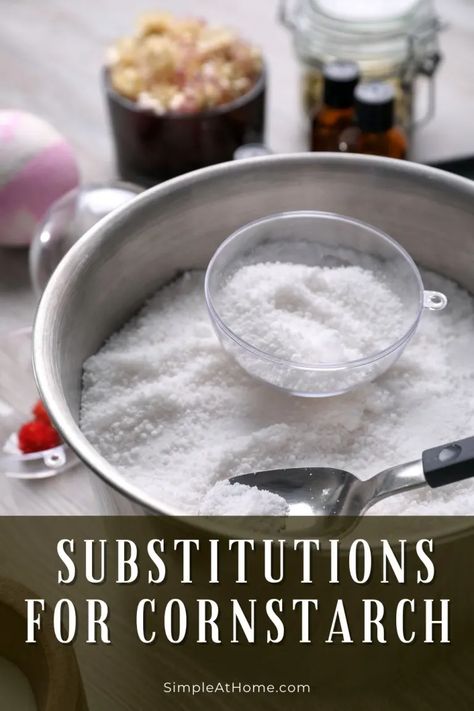 What Can You Use As A Substitute For Cornstarch Cornstarch Replacement, Substitute For Cornstarch, Homemade Cornstarch, Diy Cornstarch, Stinky Washing Machine, Cornstarch Substitute, Epson Salt, Natural Electrolytes, Shtf Preparedness