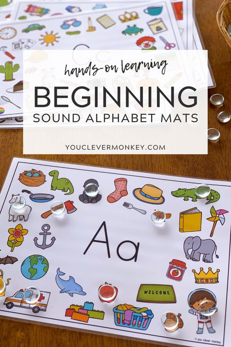 Teaching Initial Sounds, Initial Letter Sound Activities, Fun Letter Sound Activities, Letter Focus Activities, Letters And Sounds Activities Preschool, Letter Sound Centers, Kindergarten Letter Sound Activities, Beginning Sounds Activities Preschool, How To Teach Letter Sounds